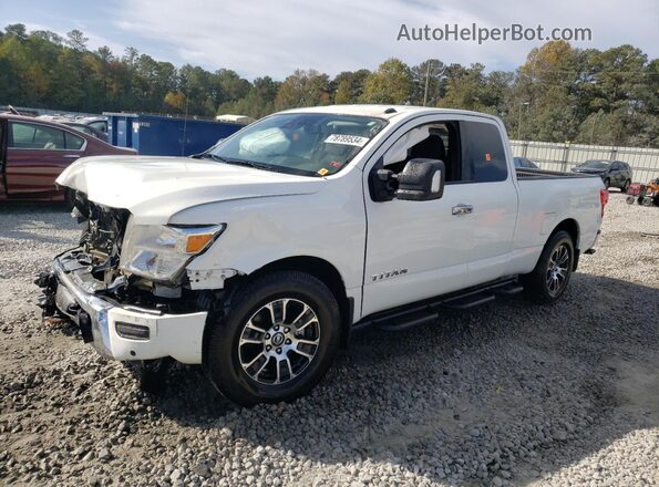 1N6AA1CF2MN514204 2021 NISSAN TITAN White წინა მარცხენა ხედი სამი მეოთხედიდან