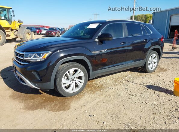 1V2EE2CA2MC202302 2021 VOLKSWAGEN ATLAS Black წინა მარცხენა ხედი სამი მეოთხედიდან