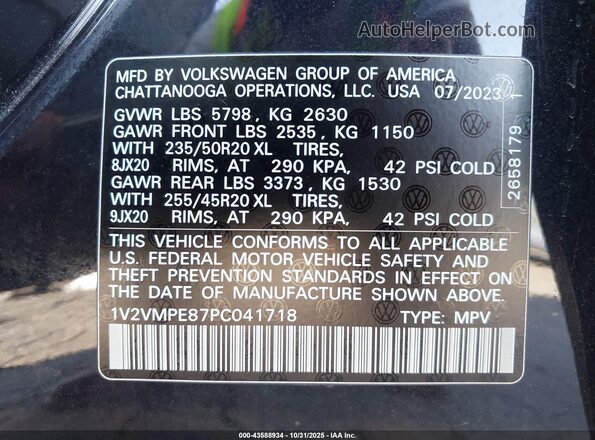 1V2VMPE87PC041718 2023 VOLKSWAGEN ID.4 Black Vista del compartimento del motor