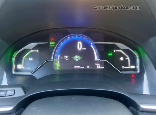 JHMZC5F30KC000500 2019 HONDA CLARITY Серебряный Вид щитка приборов