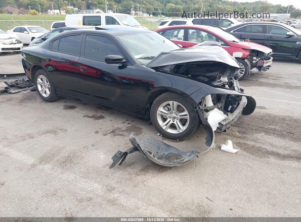 2C3CDXBG1NH208142 2022 DODGE CHARGER Black წინა მარჯვენა
