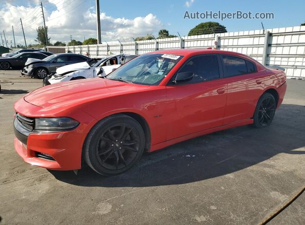 2C3CDXCT4HH520469 2017 DODGE CHARGER Красный Передняя левая четверть