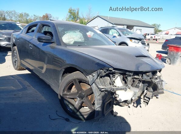 2C3CDXCT5HH649157 2017 DODGE CHARGER Black Przód prawy