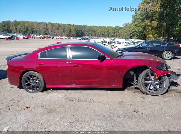 2C3CDXCT5PH700557 2023 DODGE CHARGER Maroon უკანა სალონის ხედი