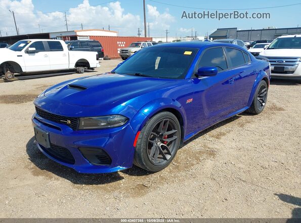 2C3CDXGJ3NH121752 2022 DODGE CHARGER Синий Передняя левая четверть