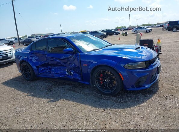 2C3CDXGJ3NH121752 2022 DODGE CHARGER Синий Вид задней части салона