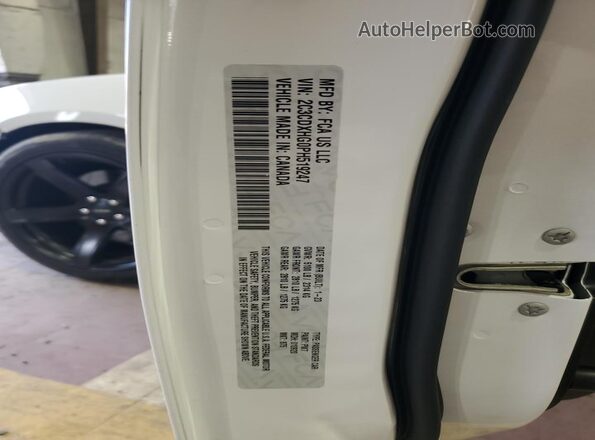 2C3CDXHG0PH519247 2023 DODGE CHARGER Белый Вид наклейки с VIN-кодом