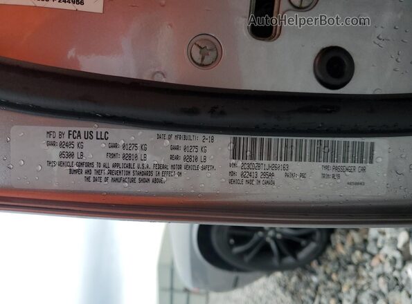 2C3CDZBT1JH260163 2018 DODGE CHALLENGER Серый Вид подкапотного пространства
