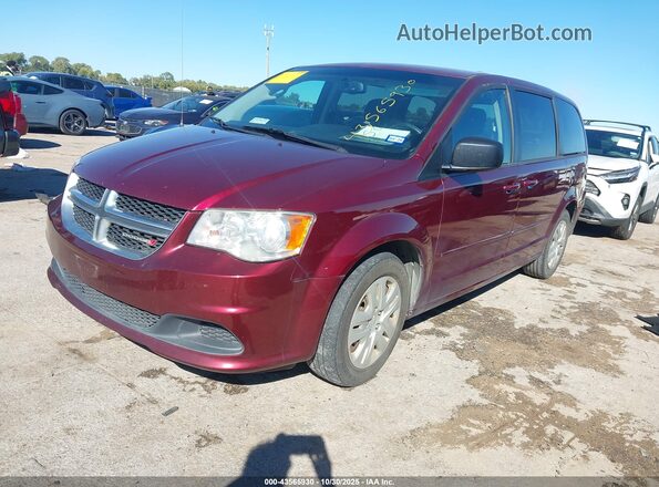 2C4RDGBG7GR369808 2016 DODGE GRAND CARAVAN Темно-бордовый Передняя левая четверть