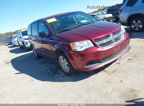 2C4RDGBG7GR369808 2016 DODGE GRAND CARAVAN Темно-бордовый Передняя правая четверть