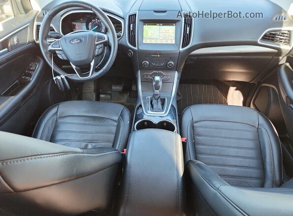 2FMPK4J9XJBC55666 2018 FORD EDGE Синий Вид панели приборов