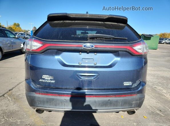 2FMPK4J9XJBC55666 2018 FORD EDGE Синий Вид сзади