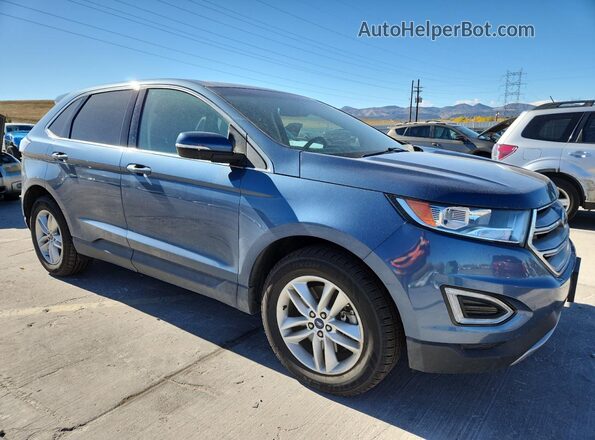 2FMPK4J9XJBC55666 2018 FORD EDGE Синий Передняя правая четверть