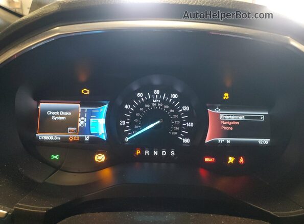 2FMPK4K94LBB09250 2020 FORD EDGE Желто-коричневый Вид щитка приборов