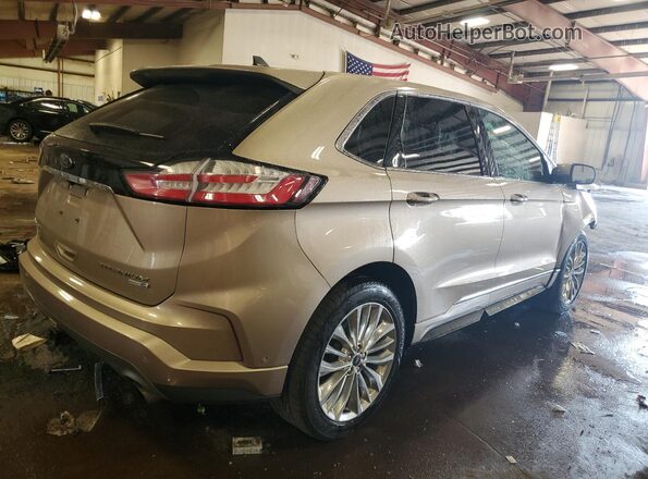 2FMPK4K94LBB09250 2020 FORD EDGE Желто-коричневый Задняя правая четверть