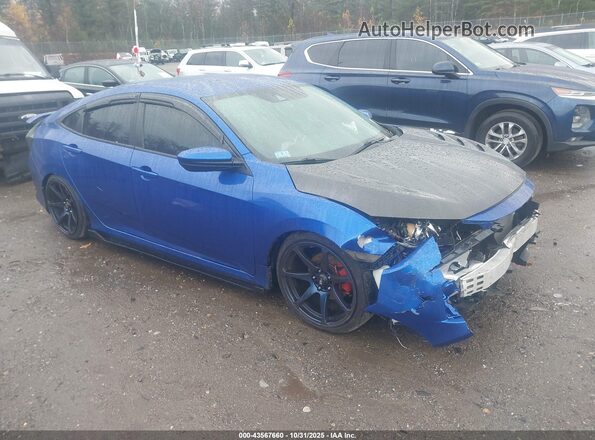 2HGFC2F82KH601324 2019 HONDA CIVIC Синий Передняя правая четверть