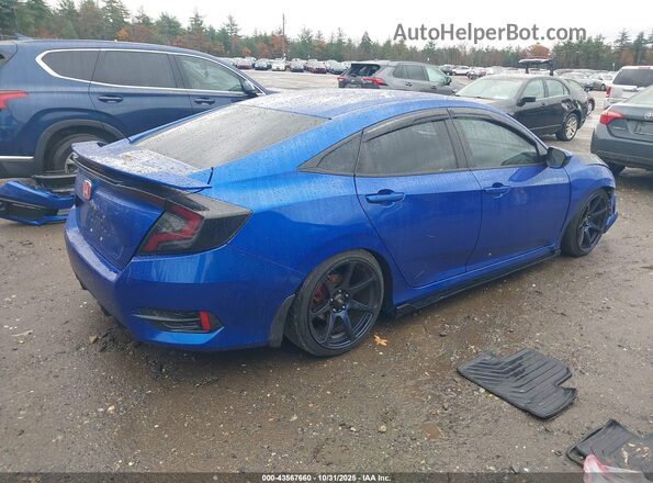 2HGFC2F82KH601324 2019 HONDA CIVIC Синий Задняя правая четверть