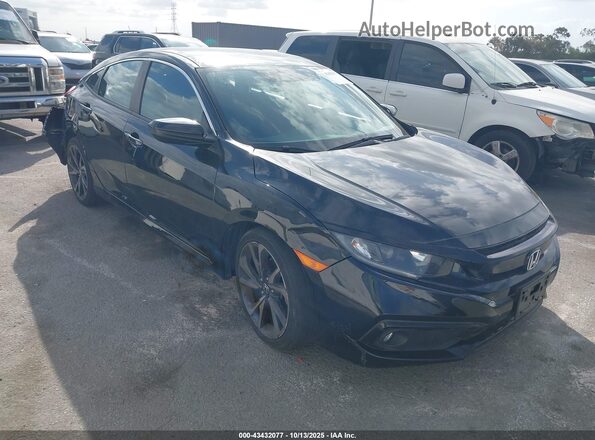 2HGFC2F85LH500442 2020 HONDA CIVIC Черный Передняя правая четверть