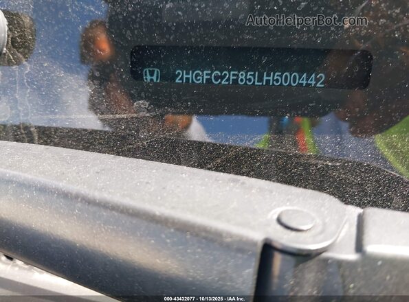 2HGFC2F85LH500442 2020 HONDA CIVIC Черный Вид подкапотного пространства