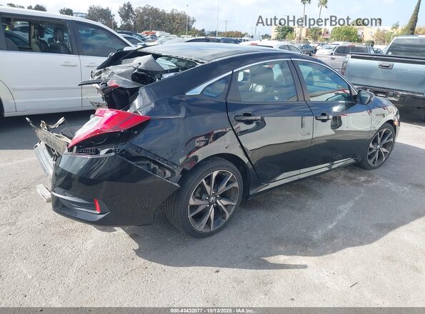 2HGFC2F85LH500442 2020 HONDA CIVIC Черный Задняя правая четверть