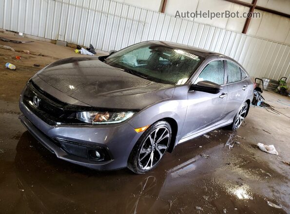 2HGFC2F8XMH500888 2021 HONDA CIVIC Серый Передняя левая четверть