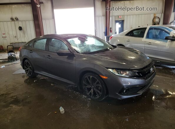 2HGFC2F8XMH500888 2021 HONDA CIVIC Серый Передняя правая четверть
