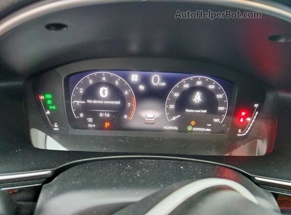 2HGFE1F96NH308690 2022 HONDA CIVIC Синий Вид щитка приборов