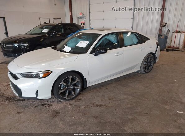 2HGFE4F85SH329261 2025 HONDA CIVIC HYBRID Белый Передняя левая четверть