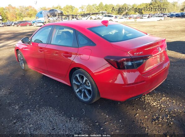 2HGFE4F87SH317225 2025 HONDA CIVIC HYBRID Red Trasero izquierdo