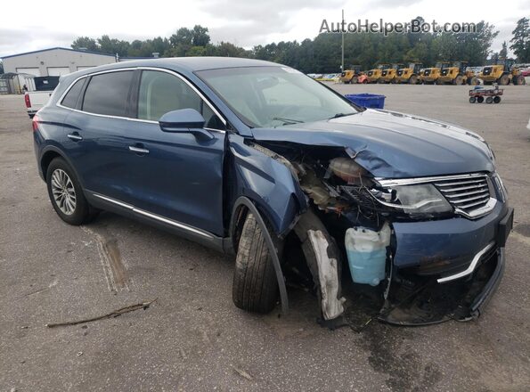 2LMPJ6KR2JBL17675 2018 LINCOLN MKX Синий Передняя правая четверть