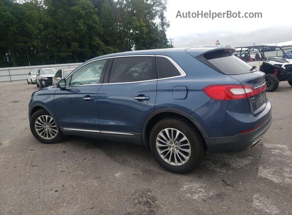2LMPJ6KR2JBL17675 2018 LINCOLN MKX Синий Задняя левая четверть