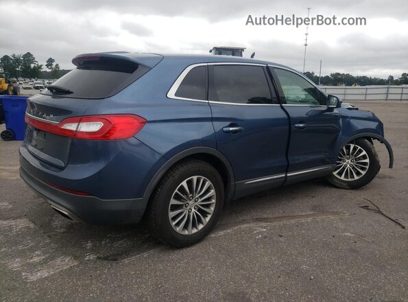 2LMPJ6KR2JBL17675 2018 LINCOLN MKX Синий Задняя правая четверть