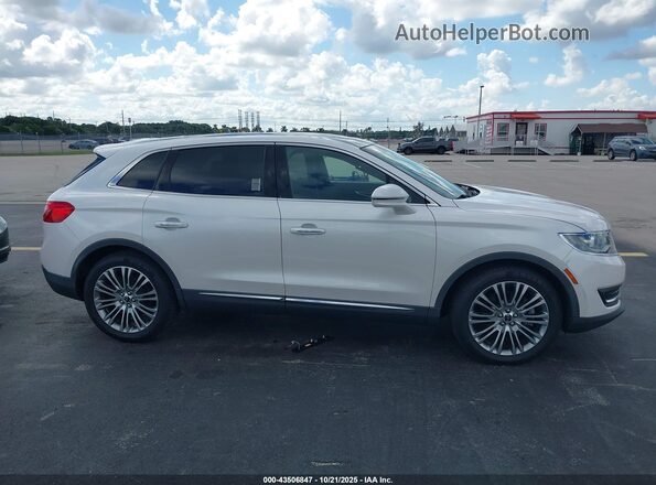2LMPJ6LR0JBL26437 2018 LINCOLN MKX White Widok wnętrza z tyłu
