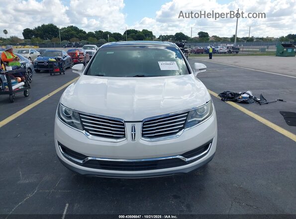 2LMPJ6LR0JBL26437 2018 LINCOLN MKX White Widok zestawu wskaźników