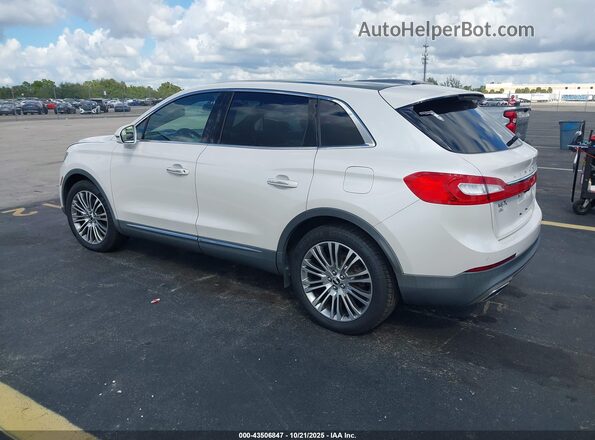 2LMPJ6LR0JBL26437 2018 LINCOLN MKX White Tył lewy