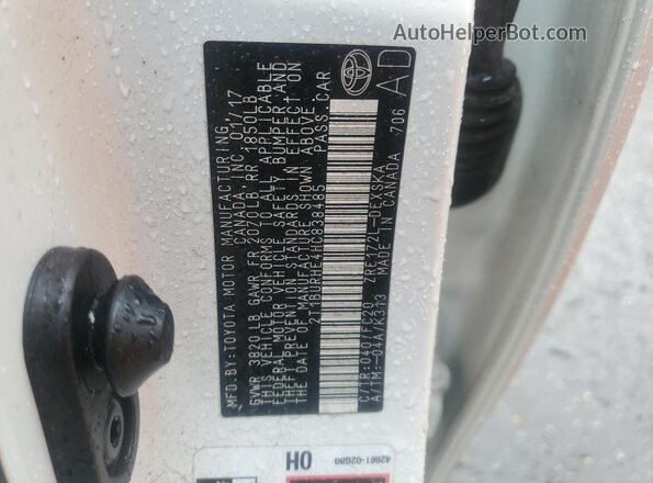 2T1BURHE4HC838485 2017 TOYOTA LL White Շարժիչի բաժամունքի տեսք