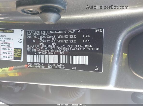 2T2HZMDA0MC266404 2021 LEXUS RX 350 Серый Вид подкапотного пространства