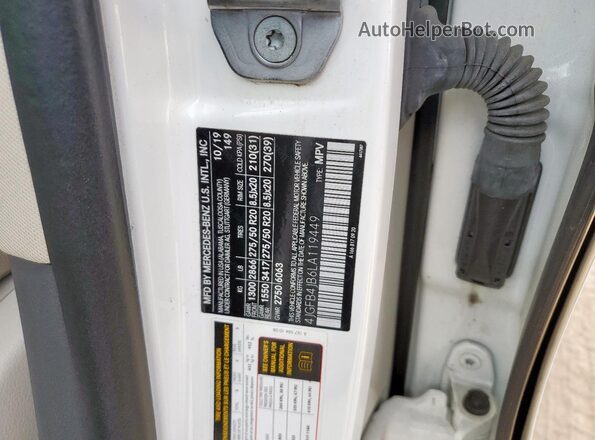 4JGFB4JB6LA119449 2020 MERCEDES-BENZ GLE White Панорамний вид салону 360°