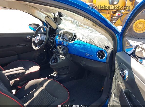 3C3CFFKR0GT152632 2016 FIAT 500 Синий Вид салона спереди