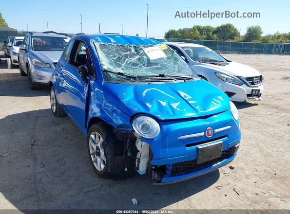 3C3CFFKR0GT152632 2016 FIAT 500 Синий Передняя правая четверть