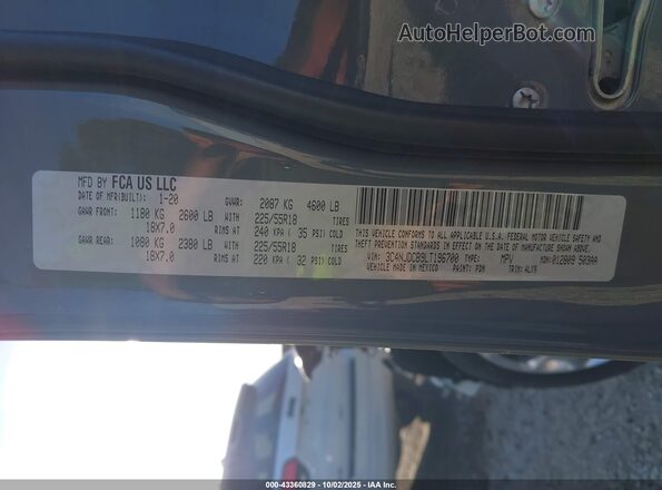 3C4NJDCB9LT196700 2020 JEEP COMPASS Серый Вид подкапотного пространства