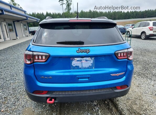 3C4NJDDB9LT190555 2020 JEEP COMPASS Синий Вид сзади
