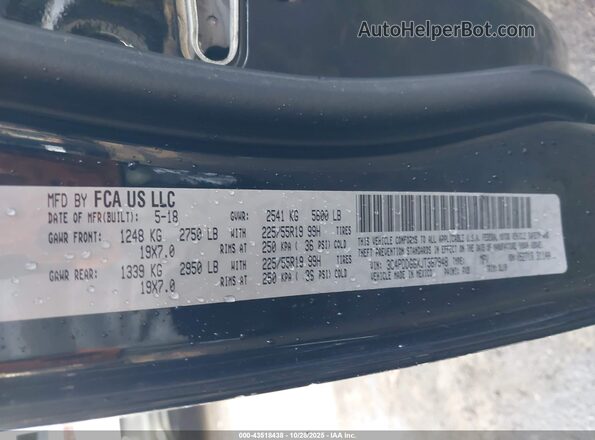 3C4PDDGGXJT387948 2018 DODGE JOURNEY Черный Вид подкапотного пространства