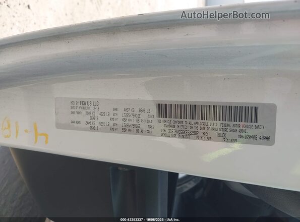 3C6TRVCG6KE522982 2019 RAM PROMASTER 2500 White Շարժիչի բաժամունքի տեսք