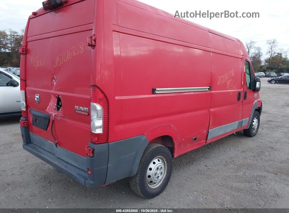 3C6TRVDG8JE107983 2018 RAM PROMASTER 2500 Красный Задняя правая четверть