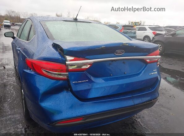 3FA6P0LU1HR400686 2017 FORD FUSION HYBRID Синий Вид спереди