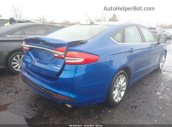 3FA6P0LU1HR400686 2017 FORD FUSION HYBRID Синий Задняя правая четверть
