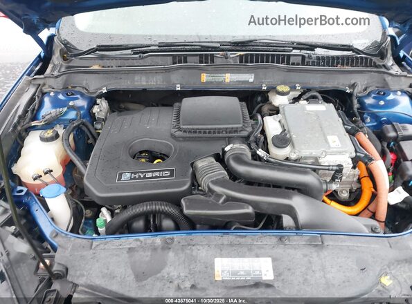 3FA6P0LU1HR400686 2017 FORD FUSION HYBRID Синий Вид сзади