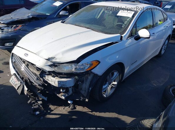 3FA6P0LU4JR103109 2018 FORD FUSION HYBRID White Передня ліва чверть