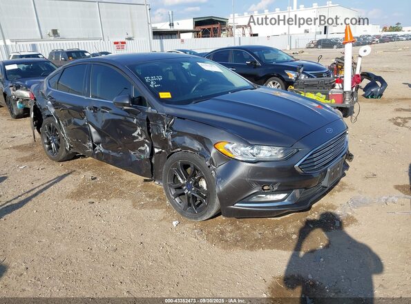 3FA6P0LU9JR158378 2018 FORD FUSION HYBRID Серый Передняя правая четверть